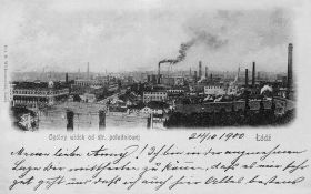 Panorama Łodzi - Piotrkowska/Radwańska - 1900 Panorama Łodzi - Piotrkowska/Radwańska - 1900